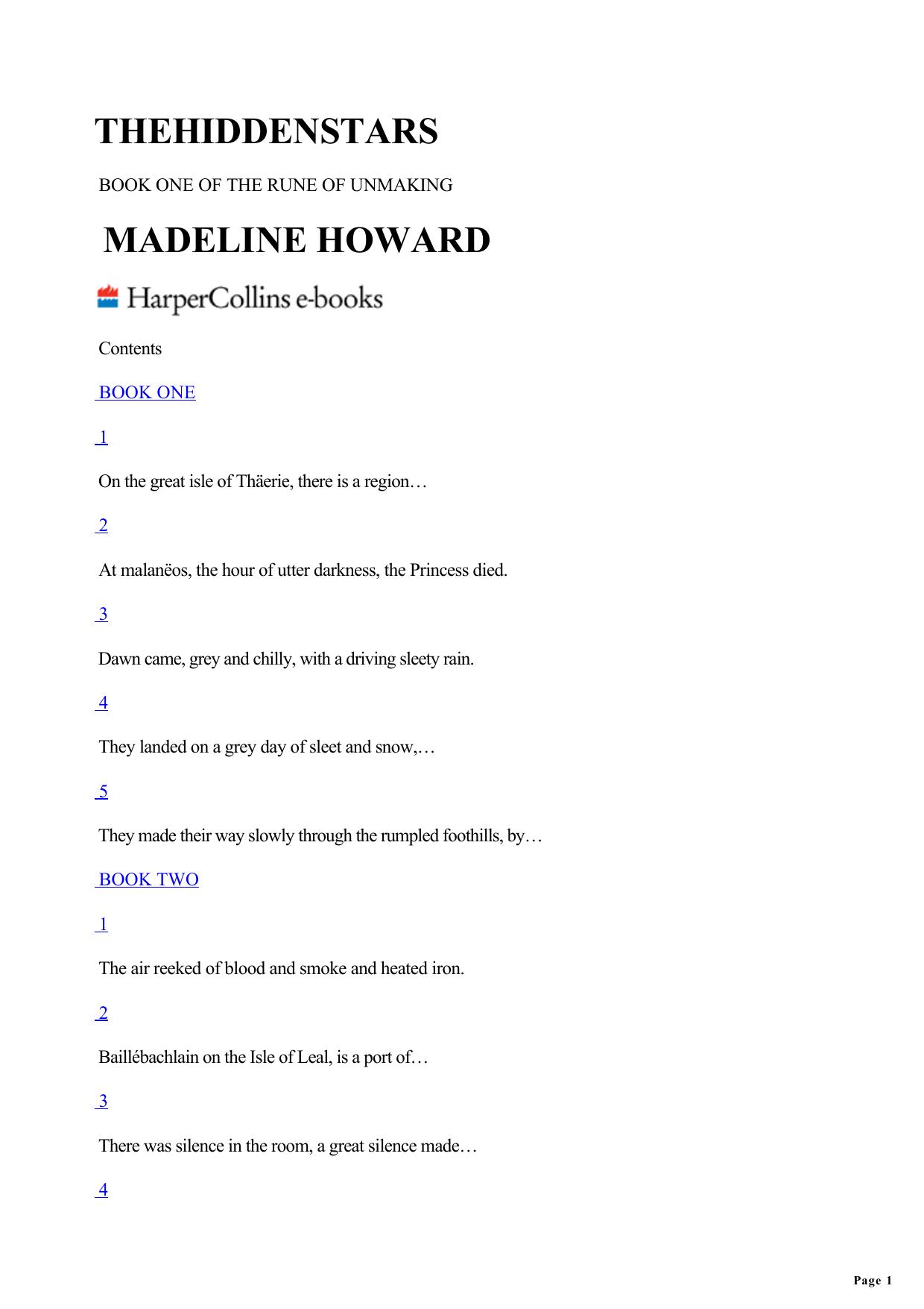 Madeline Howard The Rune Of Unmaking 01 The Hidden Stars