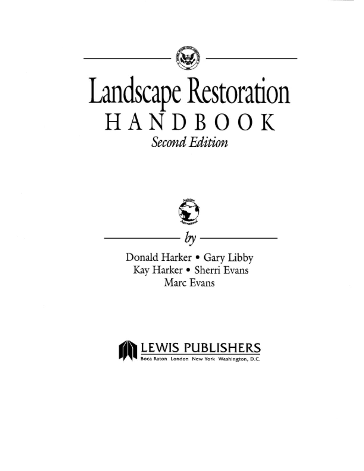 Landscape Restoration Handbook 2nded Crc