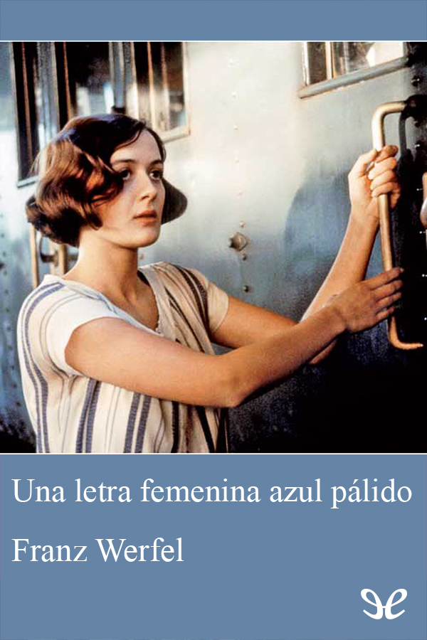 Una letra femenina azul pálido