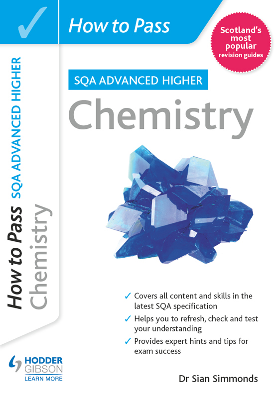 How to Pass SQA Advanced Higher Chemistry