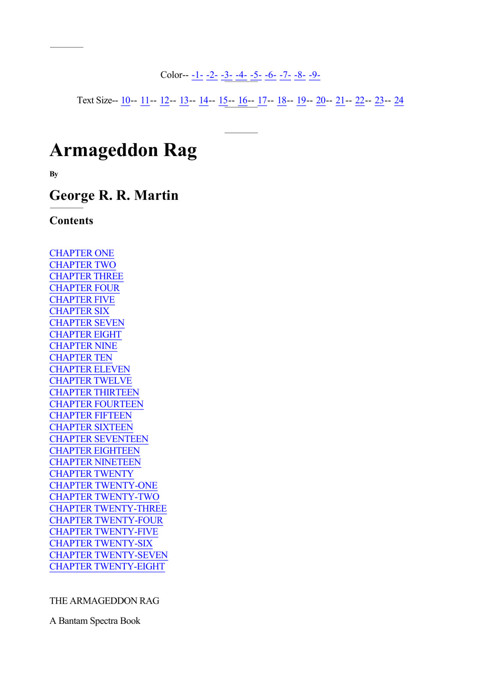 Armageddon Rag