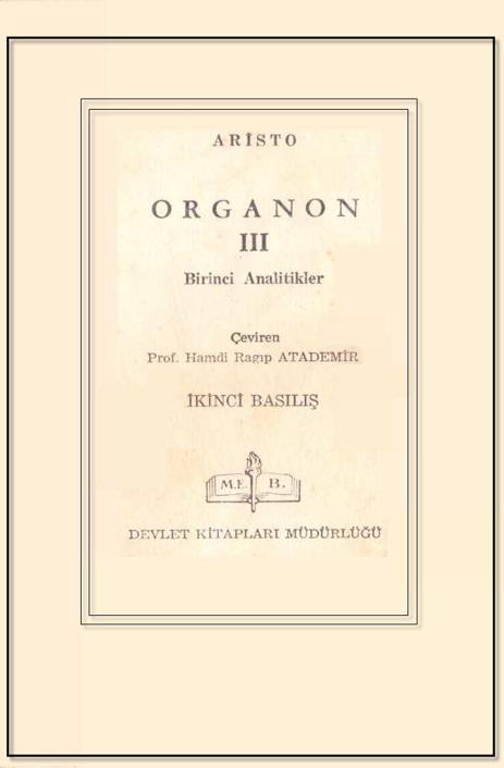 Organon #3 Birinci Analitikler