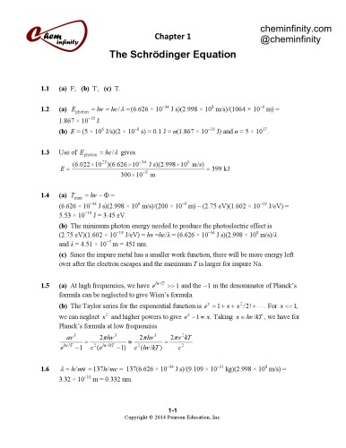 Solutions Manual to Quantum Chemistry