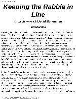 Keeping the Rabble in Line