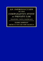 An Introduction to the Comparative Study of Private Law: Readings, Cases, Materials
