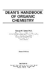 Dean's handbook of organic chemistry