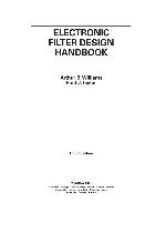 Electronic Filter Design Handbook, Fourth Edition (McGraw-Hill Handbooks)