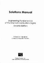 Solutions Manual for Engineering Fundamentals of the Internal Combustion Engine