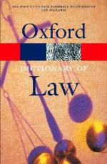 A Dictionary Of Law