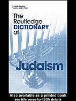 The Routledge Dictionary of Judaism