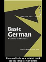 Basic German : a grammar and workbook