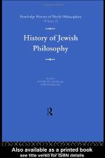 History of Jewish Philosophy