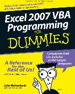Excel 2007 VBA Programming for Dummies