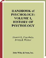 Handbook of Psychology, Volume 1