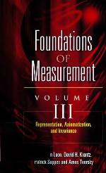 Foundations of Measurement Volume III