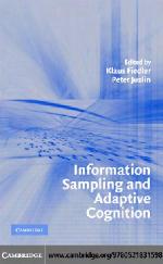 Information sampling and adaptive cognition