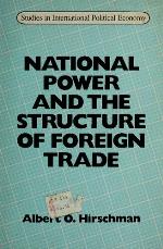 National Power And The Structure Of Foreign Trade