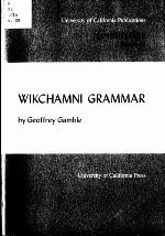 Wikchamni Grammar