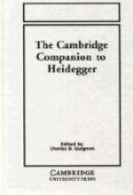 The Cambridge Companion to Heidegger