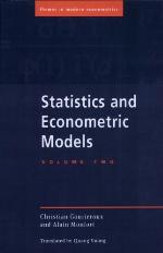 Statistics and Econometric Models