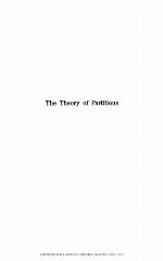 The Theory of Partitions