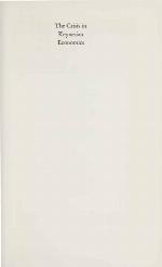 The Crisis In Keynesian Economics