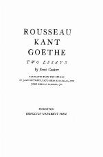 Rousseau-Kant-Goethe