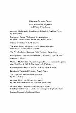 Quantum Fluctuations