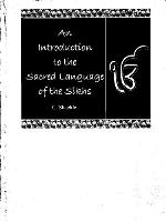 An Introduction To The Sacred Language Of The Sikhs
