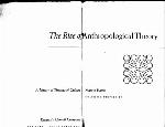 The Rise of Anthropological Theory