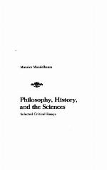 Philosophy, History, and the Sciences