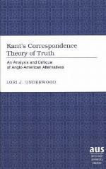 Kant's Correspondence Theory of Truth