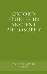 Oxford Studies in Ancient Philosophy XXXIII