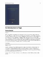Introduction to Yoga