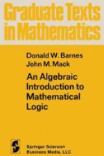 An Algebraic Introduction to Mathematical Logic
