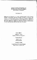 The Dong Language in Guizhow Province, China