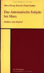 Das automatische Subjekt bei Marx