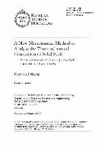 A new measurement method to analyse the thermochemical conversion of solid fuels : in the context of small-scale packed-bed combustion of wood fuels
