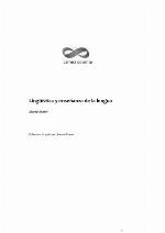 Lingüística y enseñanza de la lengua