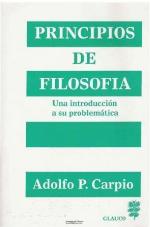Principios de filosofía. Una introducción a su problemática