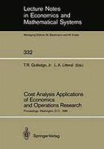 Cost analysis applications of economics and operations research : proceedings of the Institute of Cost Analysis National Conference, Washington, D.C., July 5-7, 1989