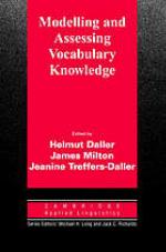Modelling and Assessing Vocabulary Knowledge / Volume 0.