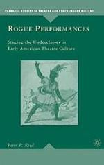 Rogue performances : staging the underclasses in early American theatre culture
