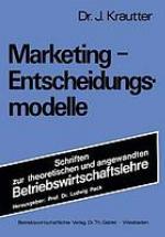 Marketing-Entscheidungsmodelle.