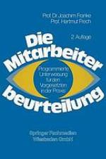 Die Mitarbeiterbeurteilung programmierte Unterweisung für d. Vorgesetzten in d. Praxis