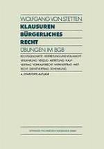 Klausuren Bürgerliches Recht : Übungen im BGB