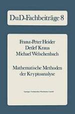 Mathematische Methoden der Kryptoanalyse