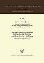 Über die in organischen Persäuren löslichen Proteine der Wolle unter besonderer Berücksichtigung der tyrosinreichen Proteine