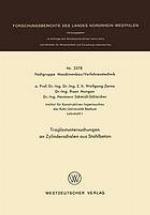 Traglastuntersuchungen an Zylinderschalen aus Stahlbeton