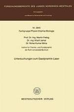 Untersuchungen zum gasdynamik-laser.